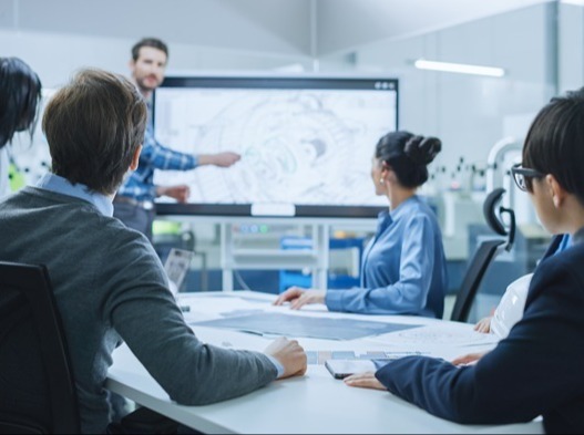 Engineers planing new product Engineers planing new product
