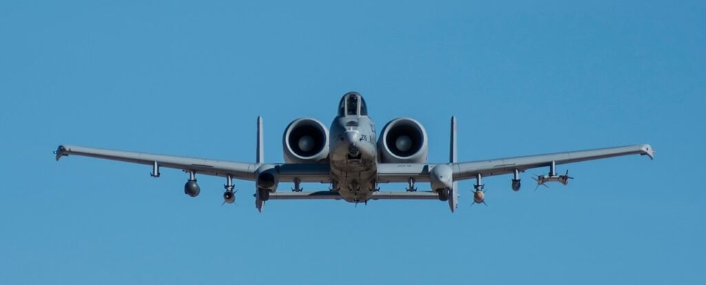 A10 Warfighter in flight.