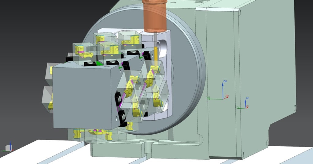 NX CAM simulation of precision CNC machining on shifter brackets for Gevenalle.