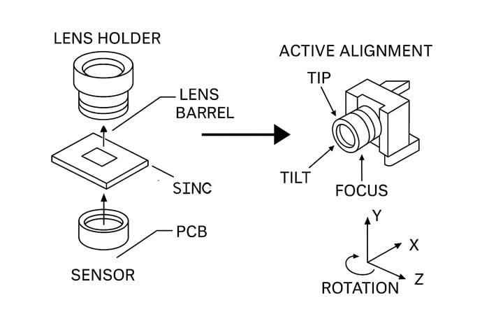 lens holder and alignment 700x