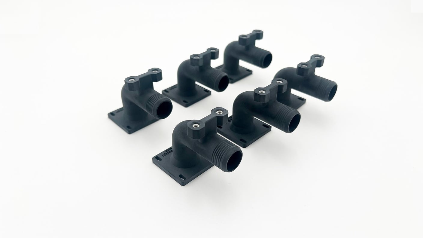 Carbon printed semiconductor cable management parts 